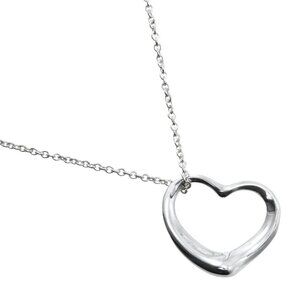 TIFFANY&Co. Open heart Necklace Elsa Peretti Silver925 heart 4.6g Women